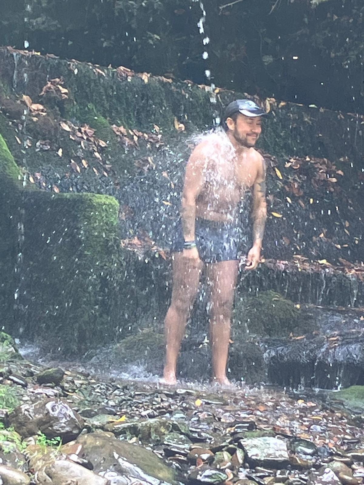 Dagje strand in het water